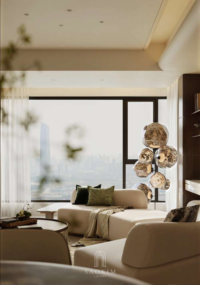 Thiết kế nội thất không gian phòng khách tại chung cư The Nelson